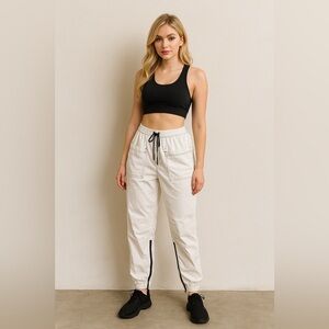 Free People Movement High-Rise Utility Pants White Size Medium NWT